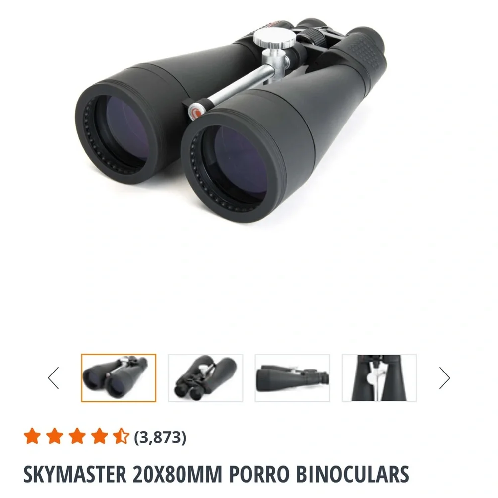 Black 20x80 Binoculars